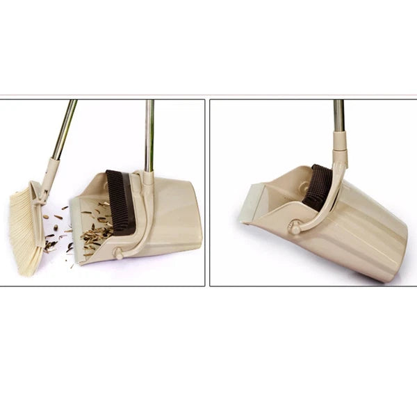 Foldable Dustless Long Handle Dustpan Broom Dustpan Suit Accessories Set New