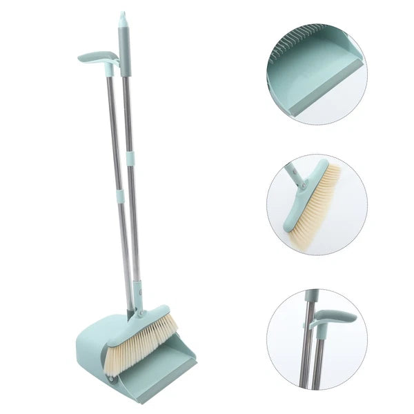 Broom Dustpan Set Office Household Cleaning Tools With Standing-