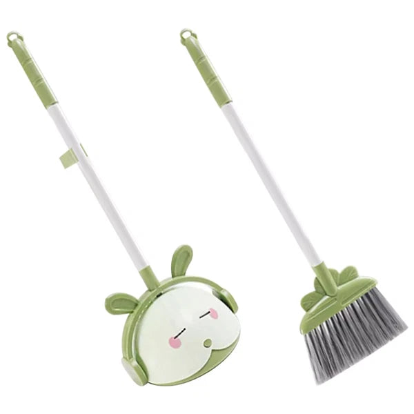 Broom Set For Kids Toddler And Dustpan Small Cleaning Scoop-