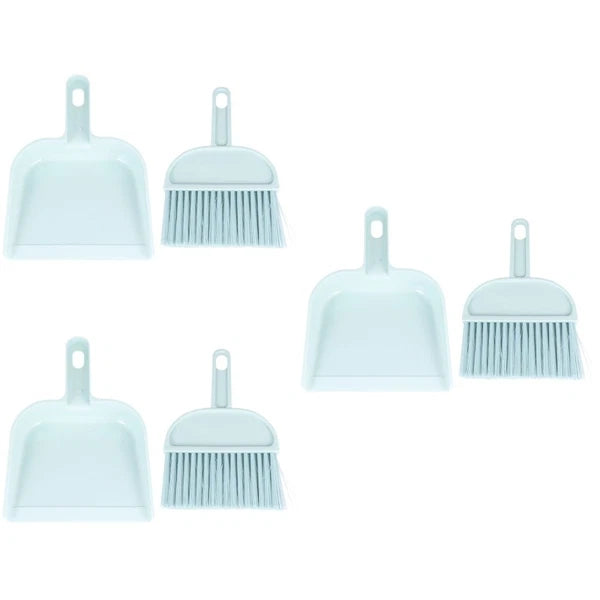 6 Sets Reptile Mini Broom Dustpan Set Pet Cleaning Tool Supplies (Blue)