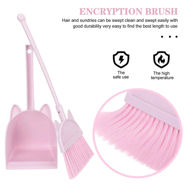 Children's Broom Set Childrens Sweeping Brush Toy Cleaning Toddlers Dustpan