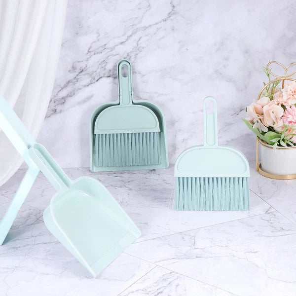 6 Sets Reptile Mini Broom Dustpan Set Pet Cleaning Tool Supplies (Blue)