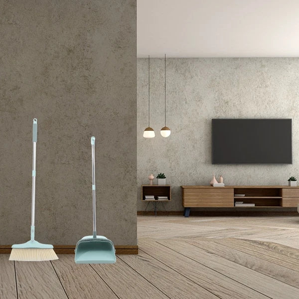 Broom Dustpan Set Office Household Cleaning Tools With Standing-