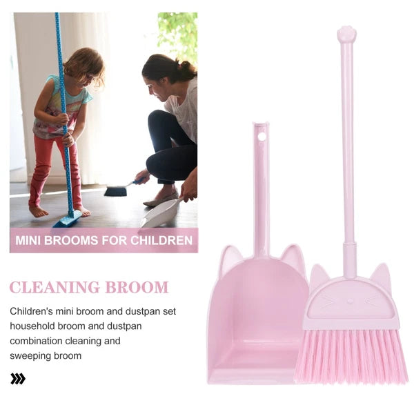 Children's Broom Set Childrens Sweeping Brush Toy Cleaning Toddlers Dustpan