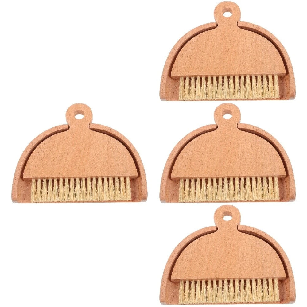 4 Sets Dustpan and Brush Set, Small Mini Scrubber, Dustpan,-