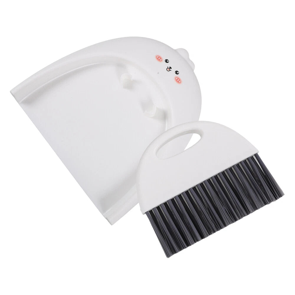 3 Sets Mini Dustpan and Broom Set, Cartoon Small Broom and-