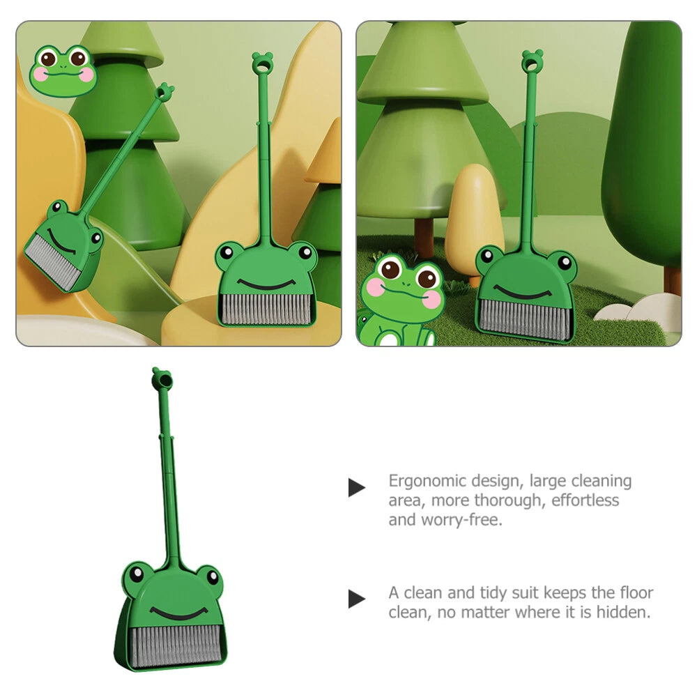 4 Sets Broom And Dustpan Set For Kids Nursery Cleaning Toys-