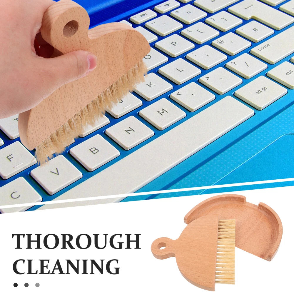 3 Sets Keyboard Cleaning Broom, Dustpan, Table Brush Set, Dining Table,-