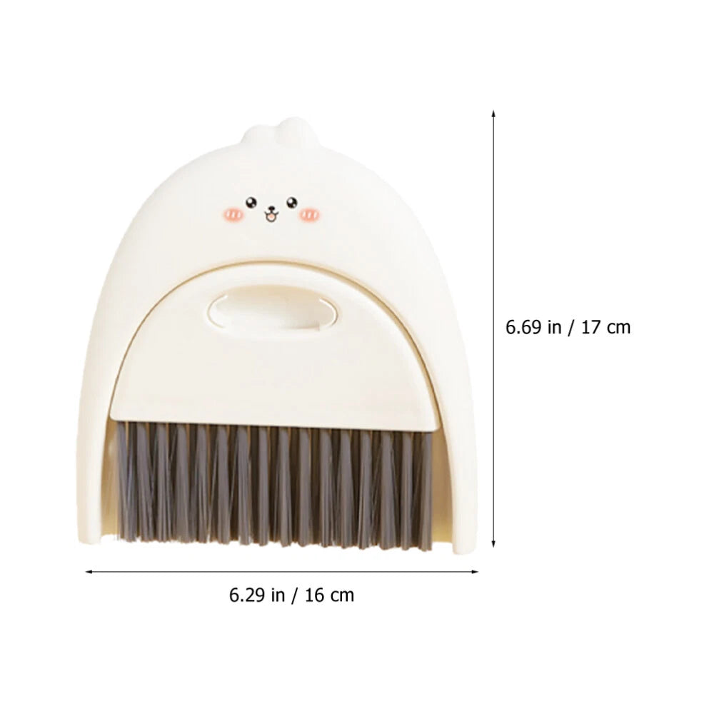 3 Sets Dustpane and Brush Set Small Mini Scrub Dust Pan-