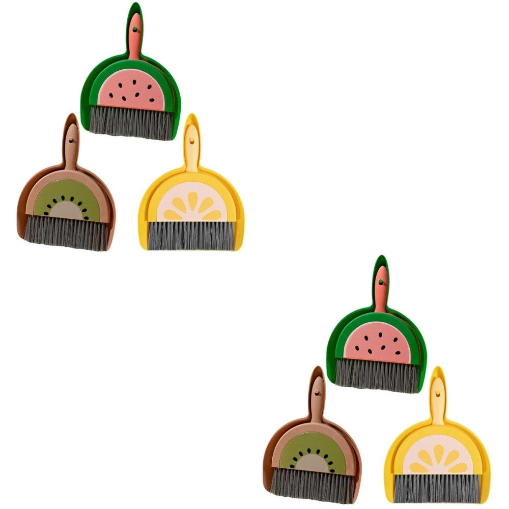 2 PCS Fruit Mini Broom Set Small Sweeping Brush For Countertop Child Office-