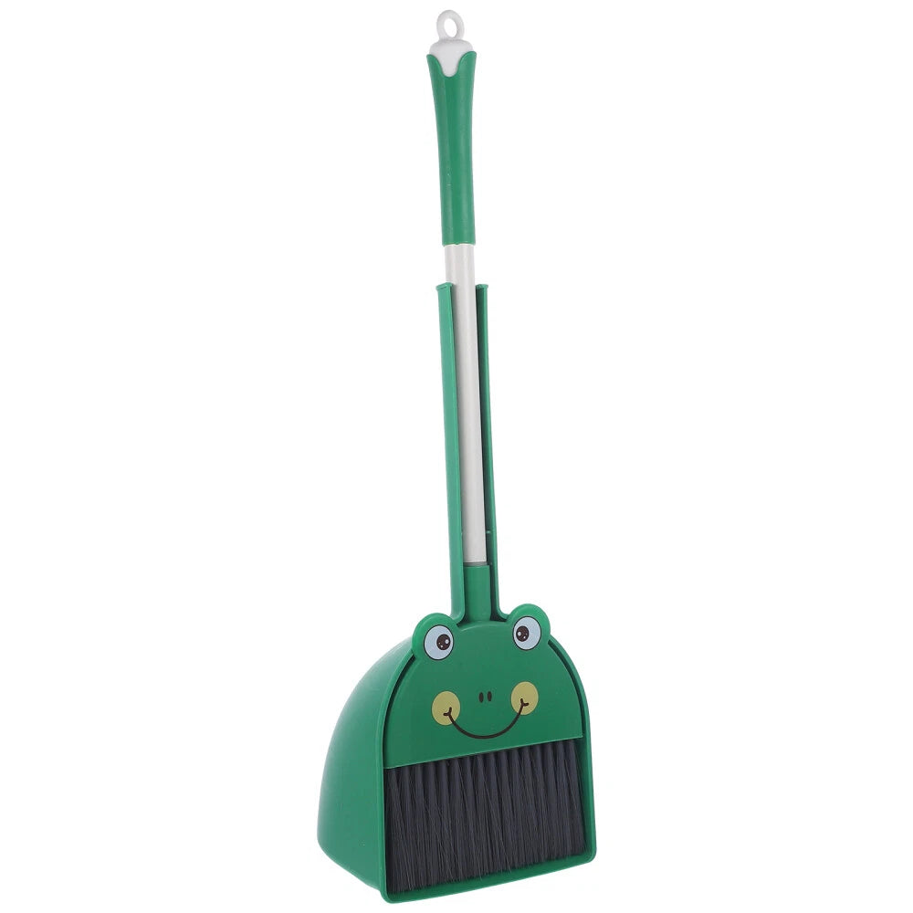 2 Sets Kids Broom and Dustpan Kit Cartoon Broom Dustpan Set Adorable-