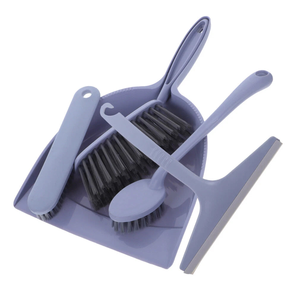 4 Sets Rubbish Bin Mini Broom Set Office Cleaning Brush Child-
