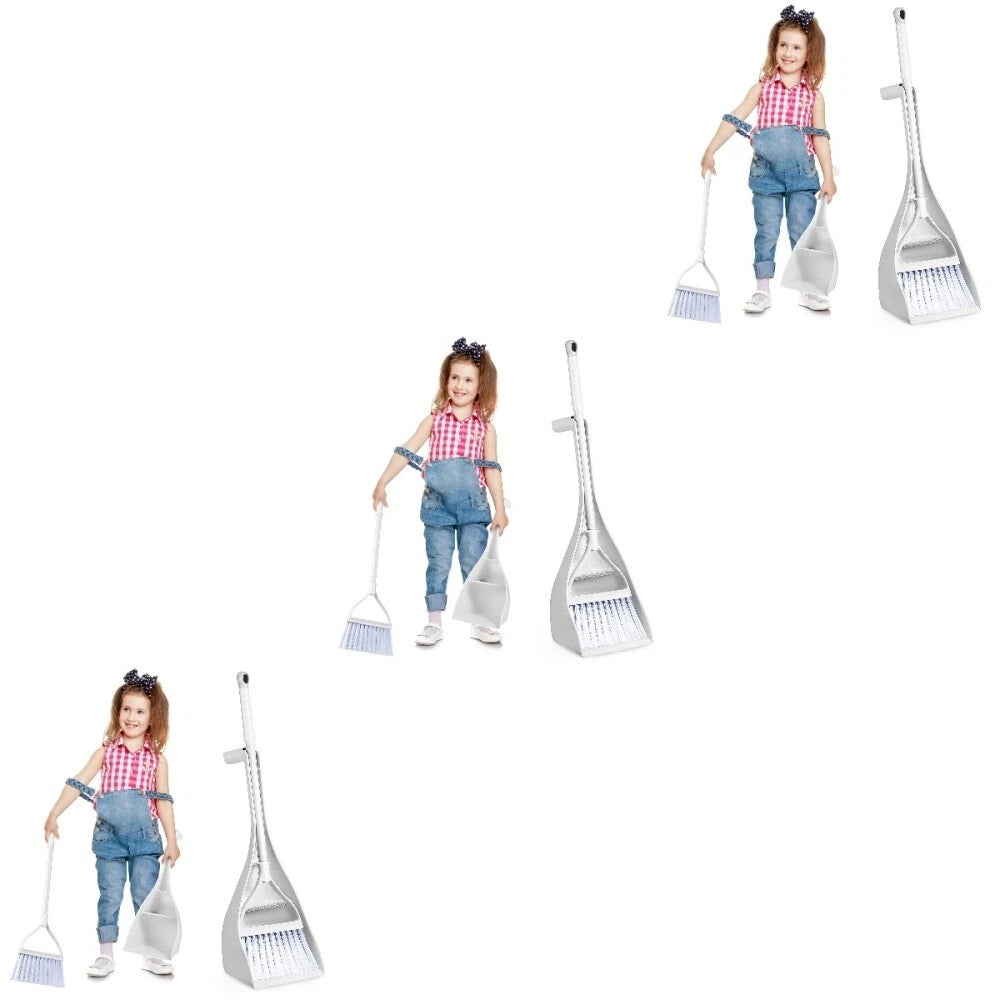 3 Sets Mini Broom Dusting Hand Broom Small Dust Pan Compact Desktop-
