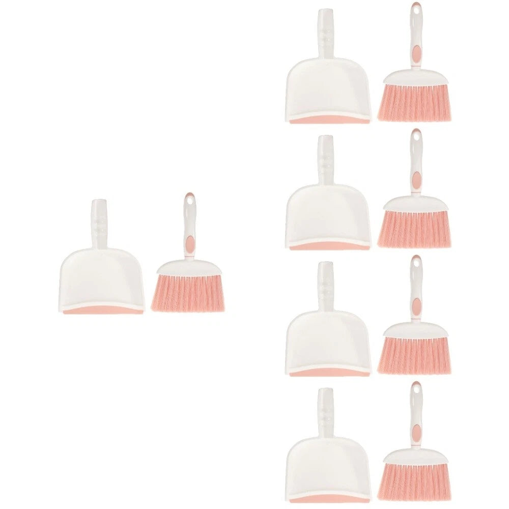 5 Sets Mini Broom and Dustpan Set, Daily Cleaning,-