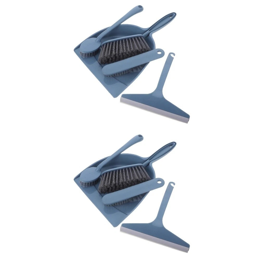 2 Sets Mini Cleaning Tool Multi Function Whisk Dust Tray Office-