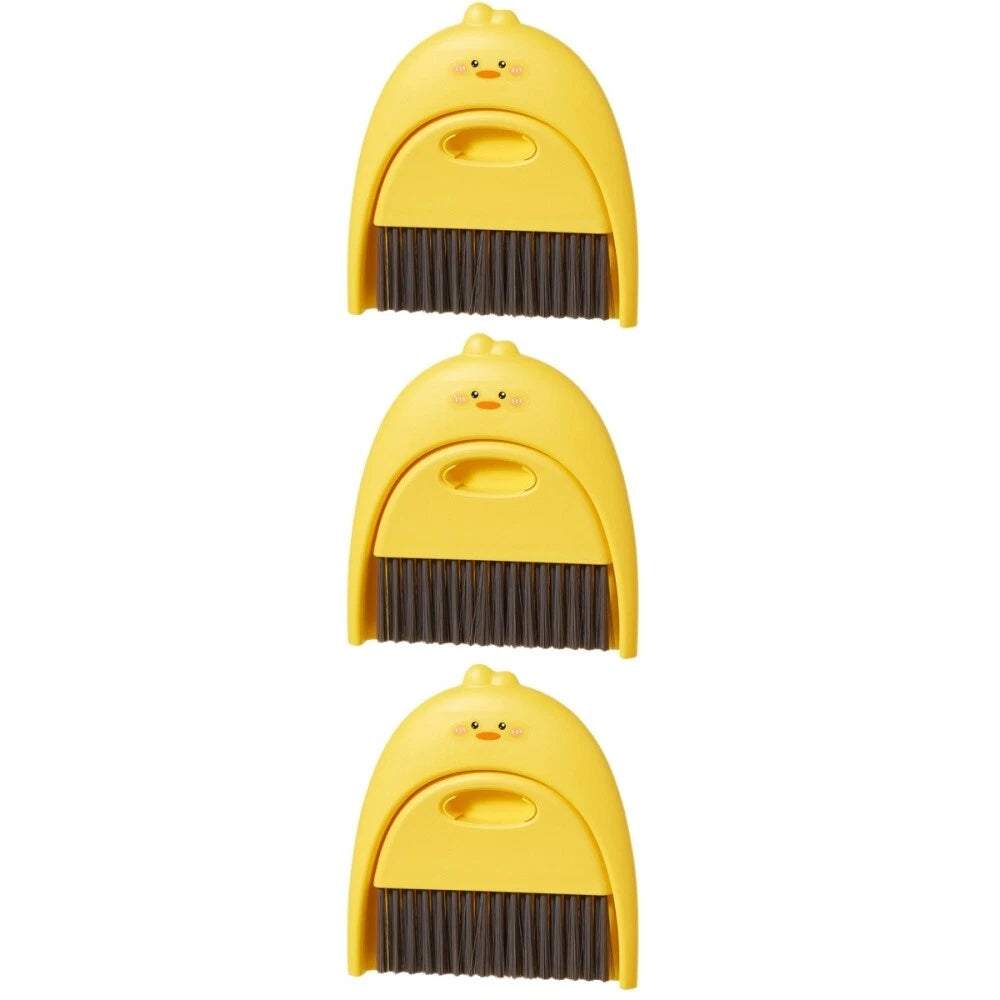 3 Sets Small Broom and Dustpan, Cleaning Kit, Cartoon Sweeper with-