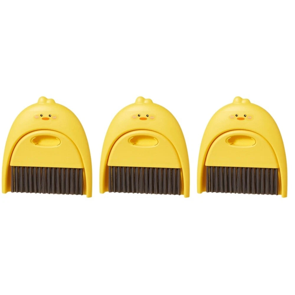 3 Sets Small Broom and Dustpan, Cleaning Kit, Cartoon Sweeper with-