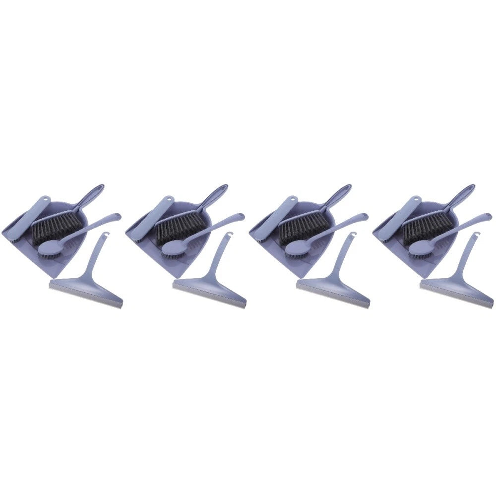 4 Sets Rubbish Bin Mini Broom Set Office Cleaning Brush Child-