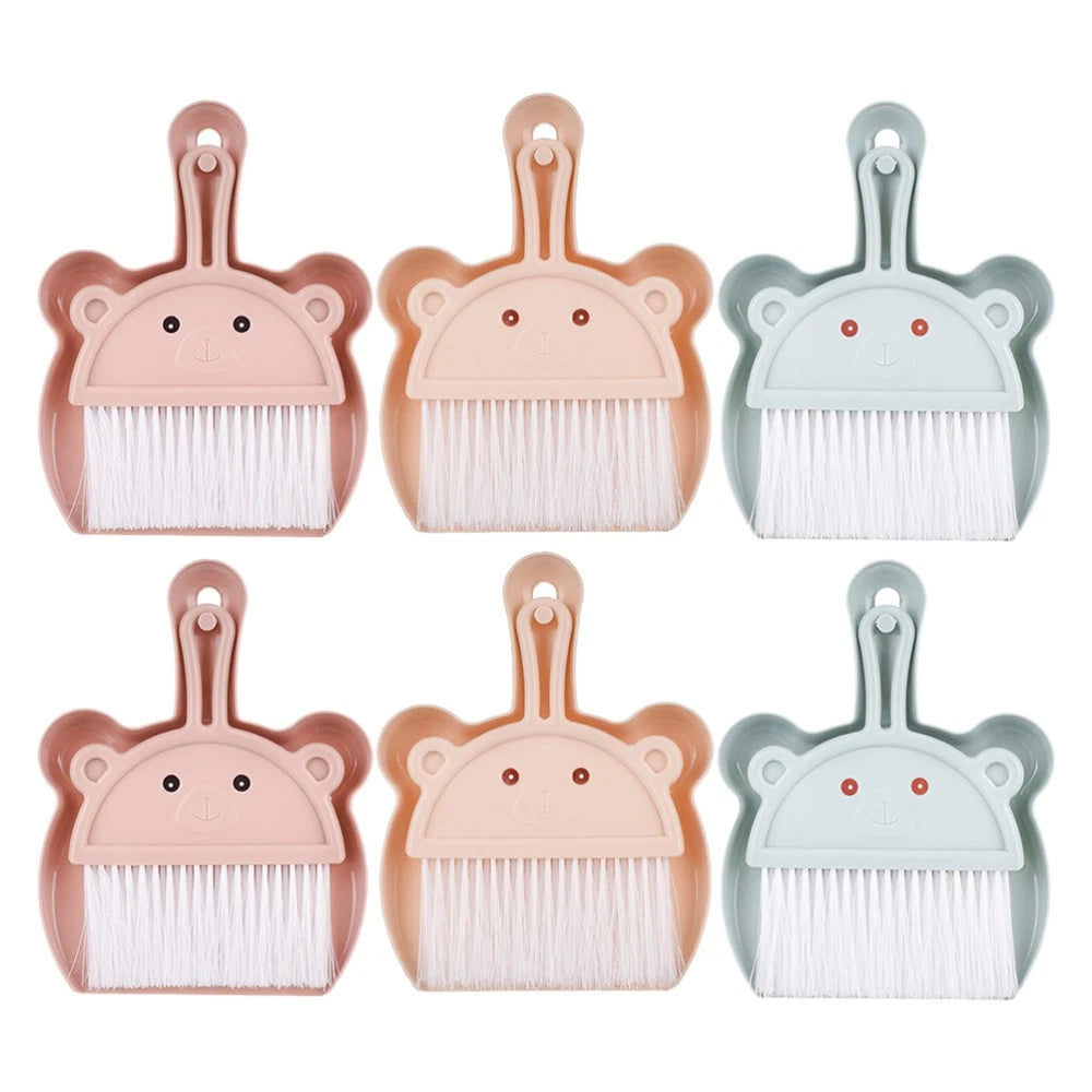 6 Sets Desktop Cleaning Broom Keyboard Brush Cleaner Mini Dust Pan and