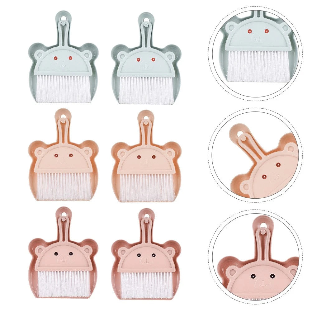 6 Sets Desktop Cleaning Broom Table Brush and Dustpan Mini Small