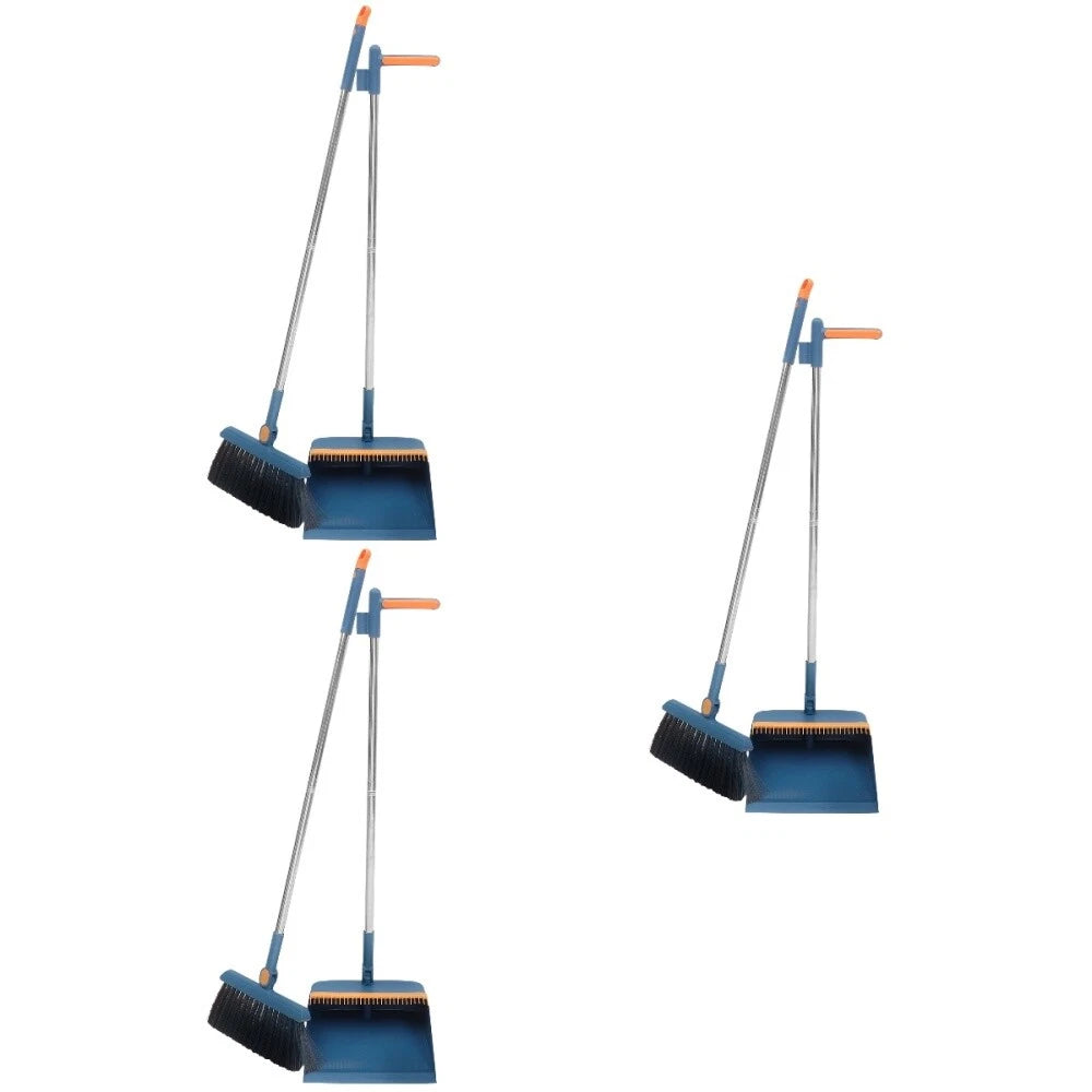 3 Sets Dust Remover Handling Household Broom And Dustpan Set Sweeping Kit-