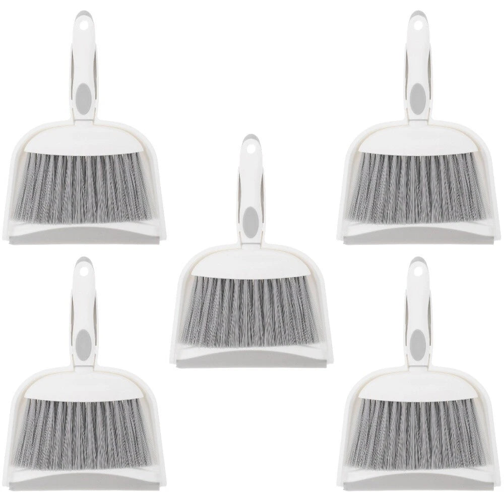 5 Sets Table Cleaning Brush and Dustpan Set for Home, Small Broom-