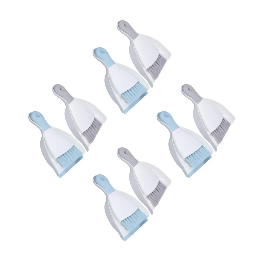 4 Piece Mini Dustpan and Brush Set. 4 piece small broom and-