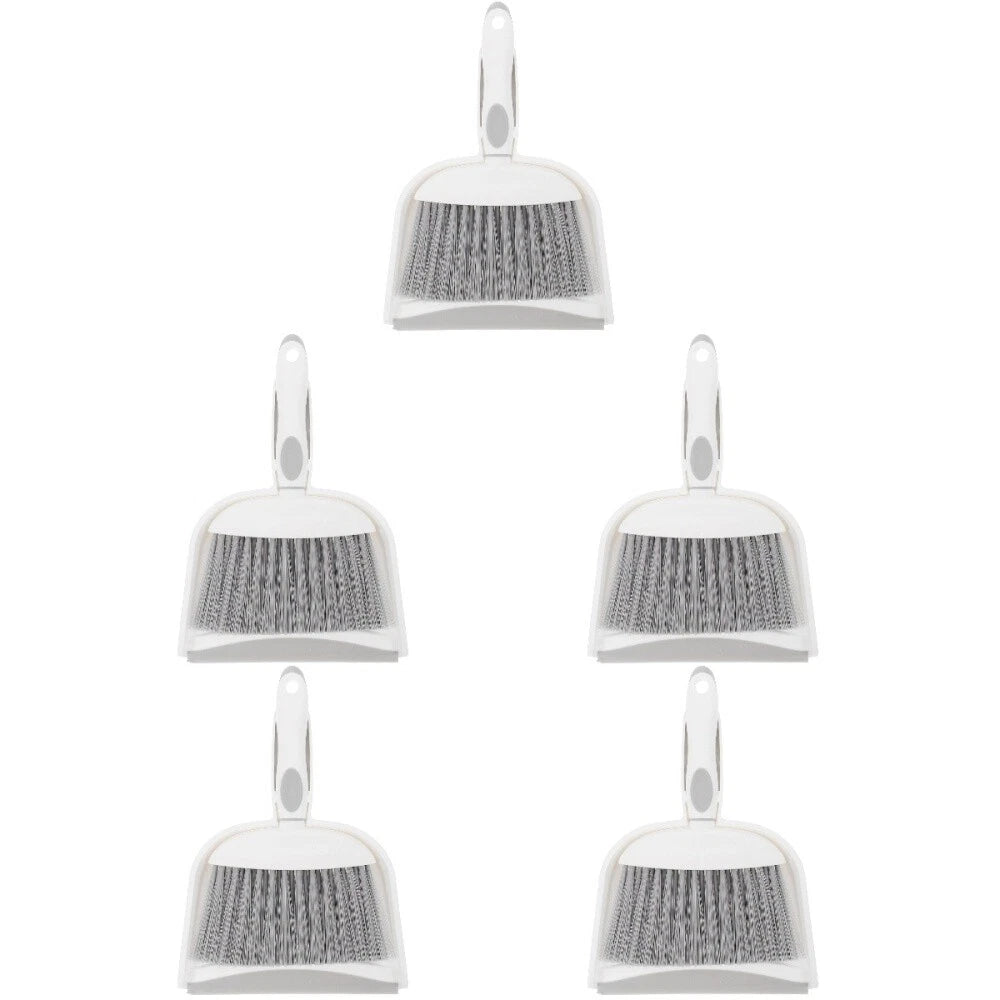 5 Sets Mini Dustpan and Brush Set, Small Broom and Dustpan,-