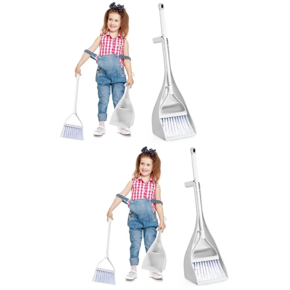 2 Sets Small Broom Dust Pan Portable-