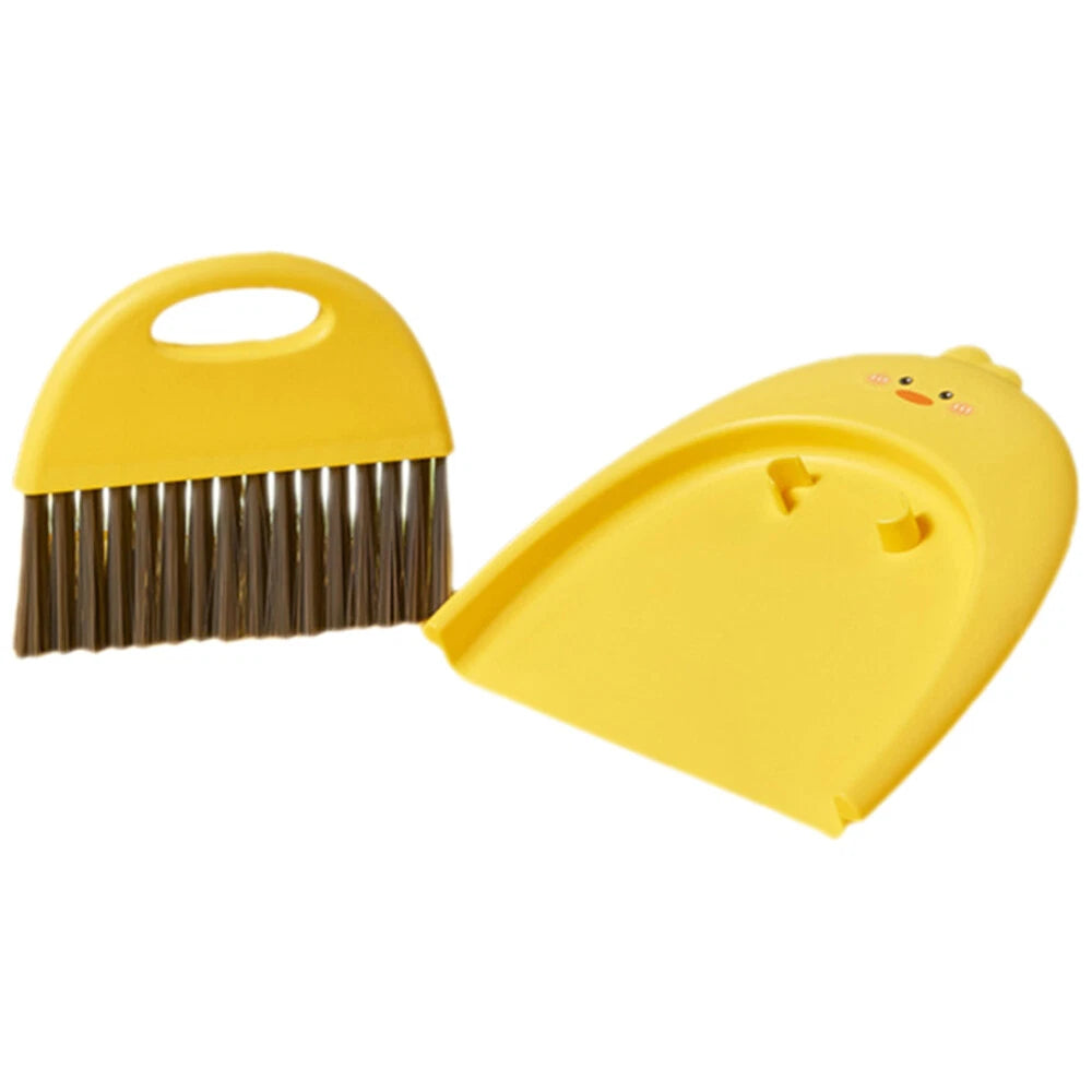 2 Sets Dustpan and Brush Set, Small Mini Scrubber, Dustpan,-