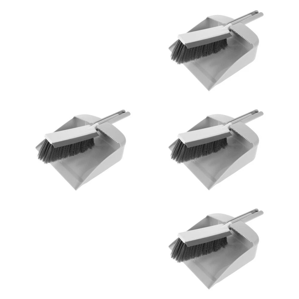 4 Sets Mini Cleaning Broom, Dustpan, Table Brush Set, Dining Table,-
