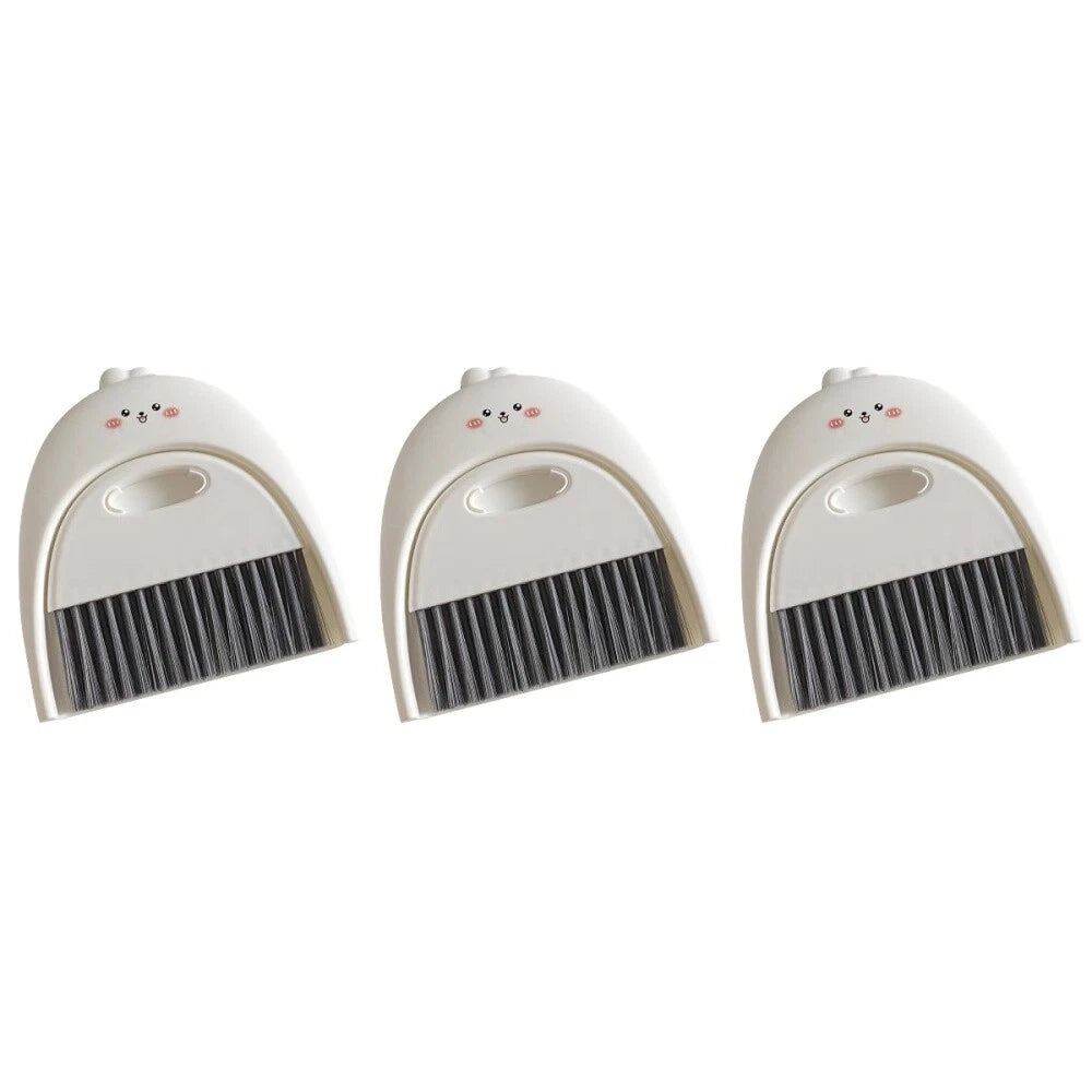 3 Sets Small Broom and Dustpan Set, Desktop Cleaning Tool,-