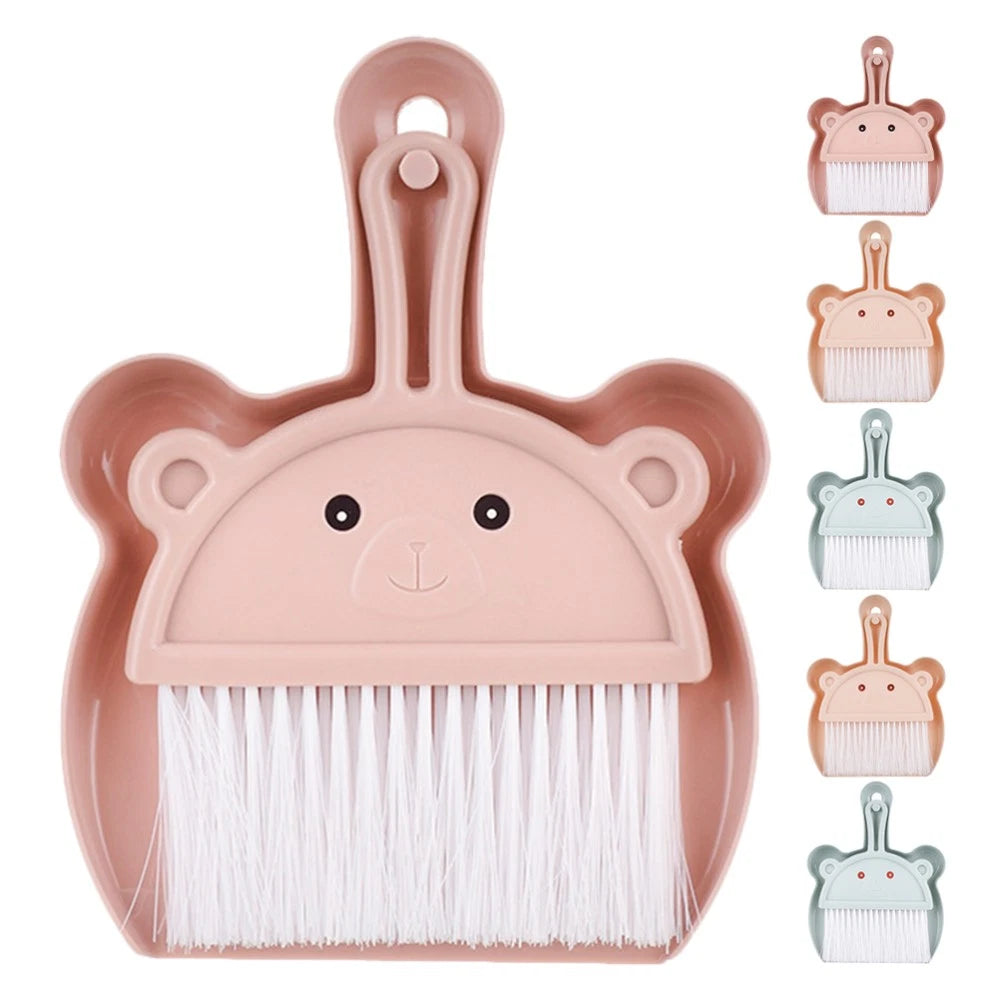 6 Sets Desktop Cleaning Broom Mini Portable Dustpan Classroom Supplies