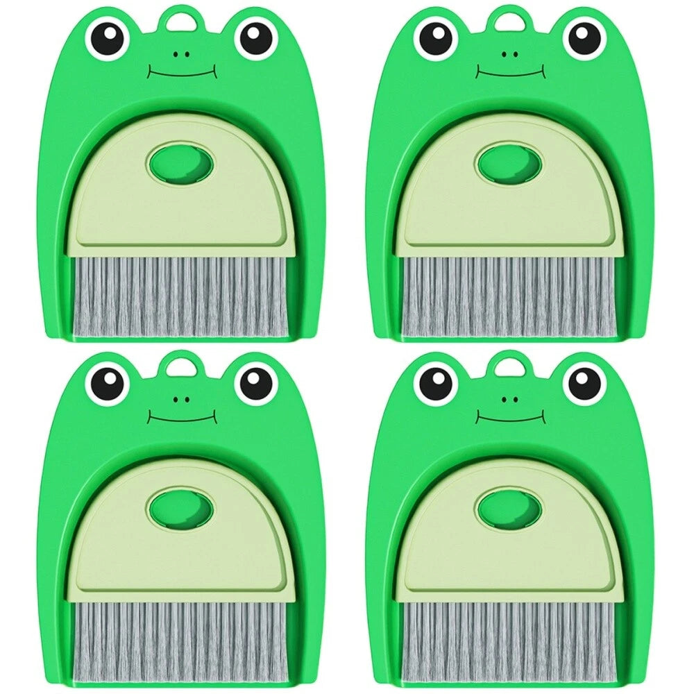 4 Sets Small Broom Desktop Cleaning Kit Desktop Sweep Breom with Dustpan-
