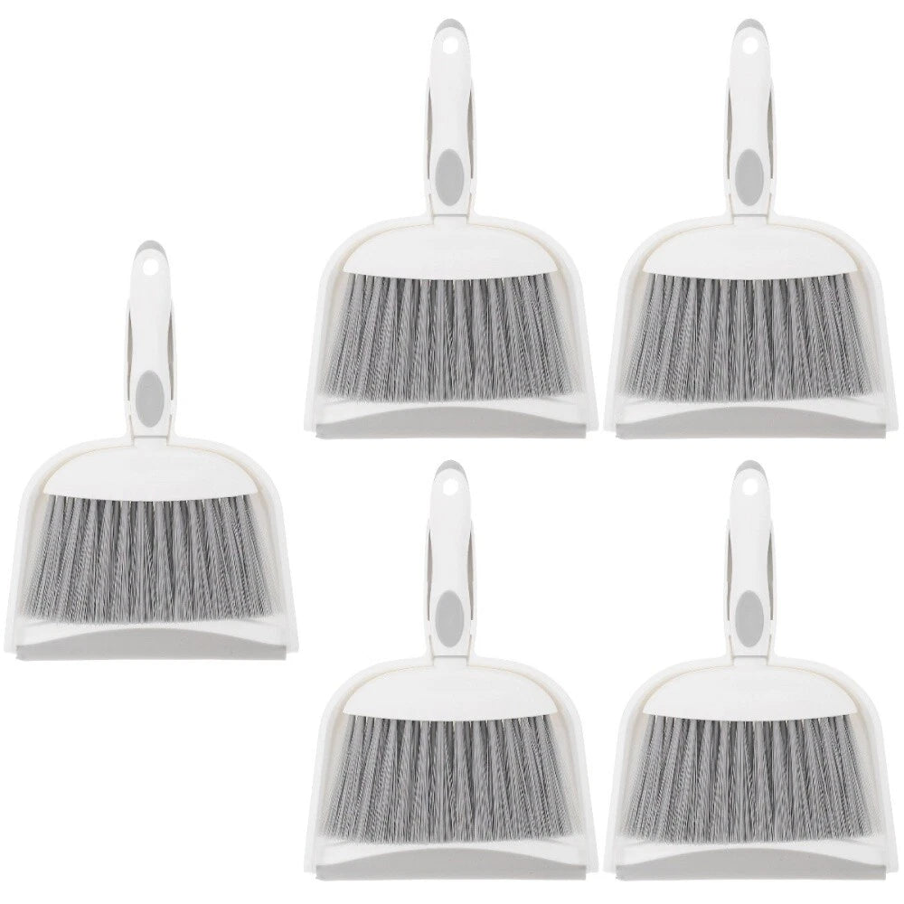 5 Sets Table Cleaning Brush and Dustpan Set for Home, Small Broom-