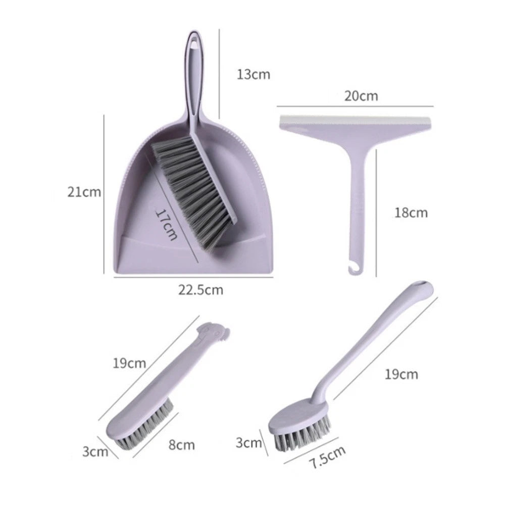 2 Pack Broom Dustpan Child Mini Brooms Small Cleaning Brush for Desk