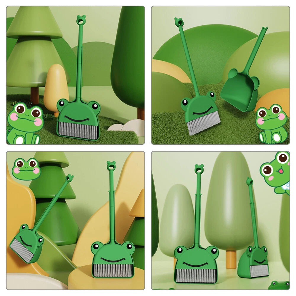 4 Sets Broom And Dustpan Set For Kids Nursery Cleaning Toys-
