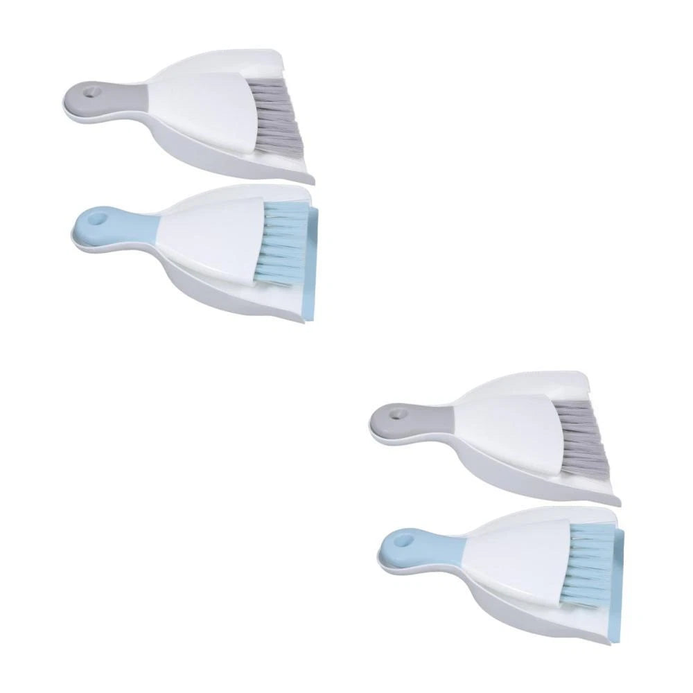 2 Piece Mini Dustpan and Brush Set, 4 Piece Small Broom and-