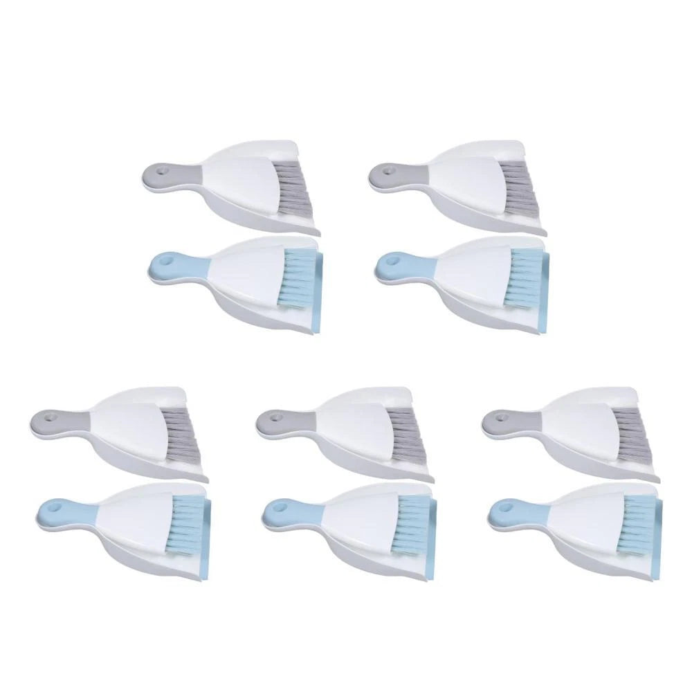 5 Piece Small Broom with Dustpan Set, 4 Piece Dustpan and-