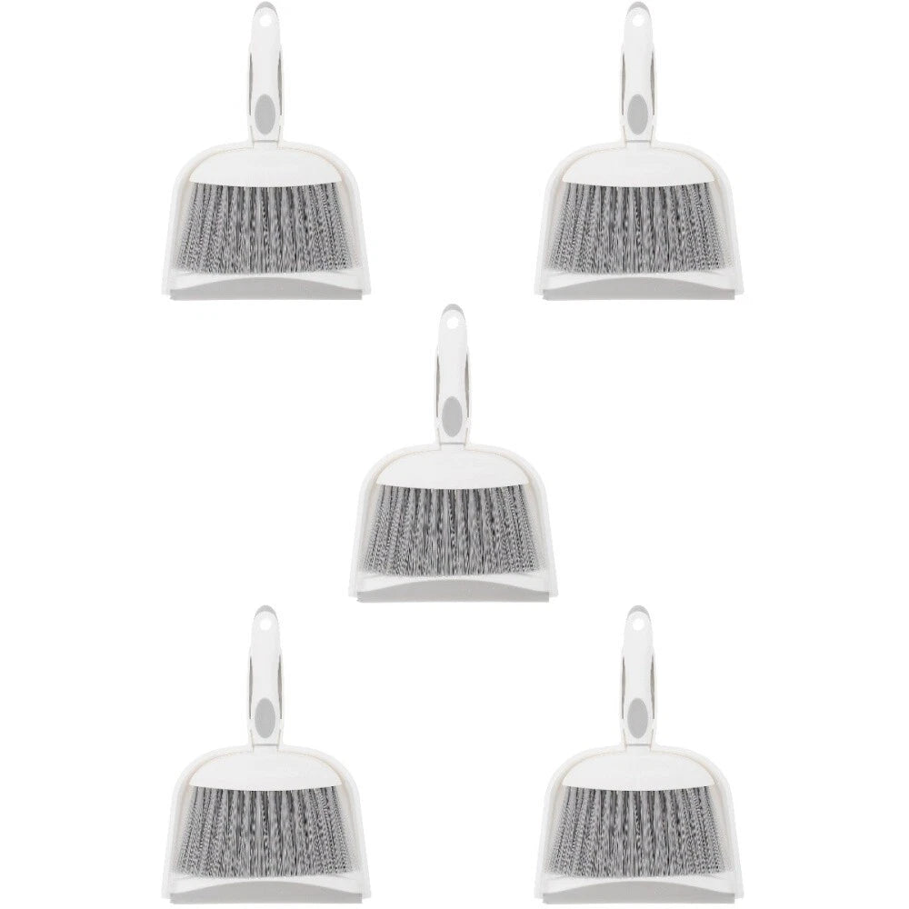 5 Sets Table Cleaning Brush and Dustpan Set for Home, Small Broom-