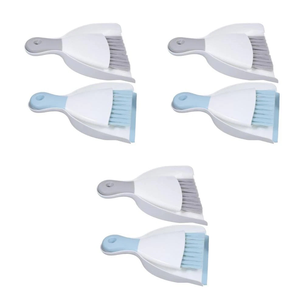 3 Piece Small Broom with Dustpan Set, 4 Piece Dustpan and-