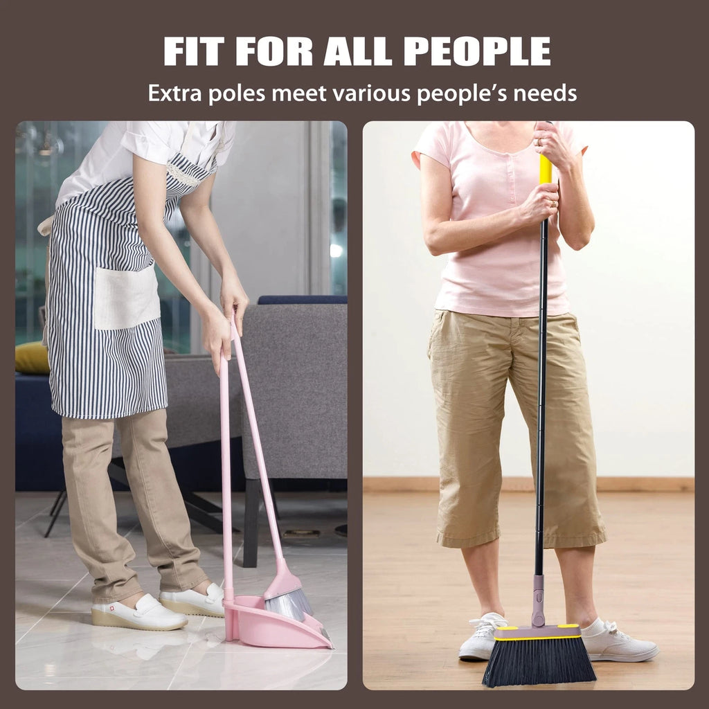 Long Handle Dustpan Stand Up Household Dustpan for Garage Home Kitchen