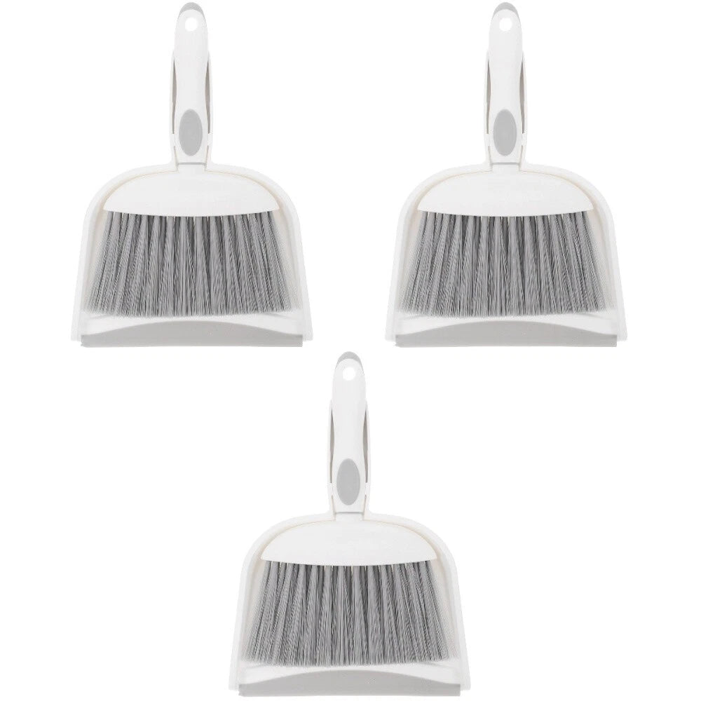 3 Sets Table Cleaning Brush and Dustpan Set, Small Broom for Home-