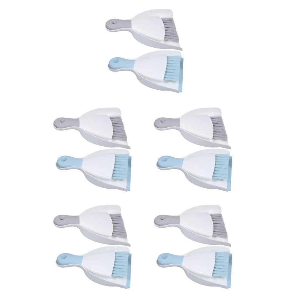 5 Piece Small Broom with Dustpan Set, 4 Piece Dustpan and-