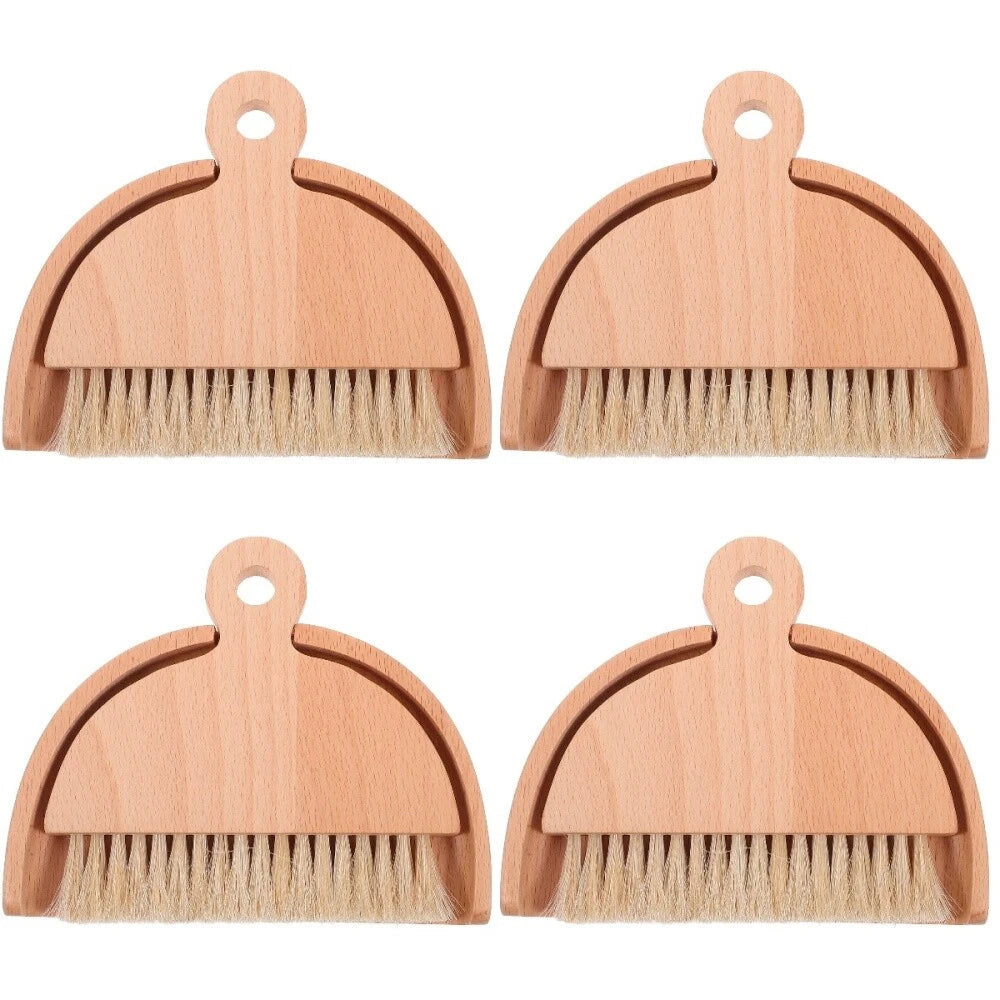 4 Sets Small Broom and Dustpan Cleaning Kit. cartoon sweeper with-