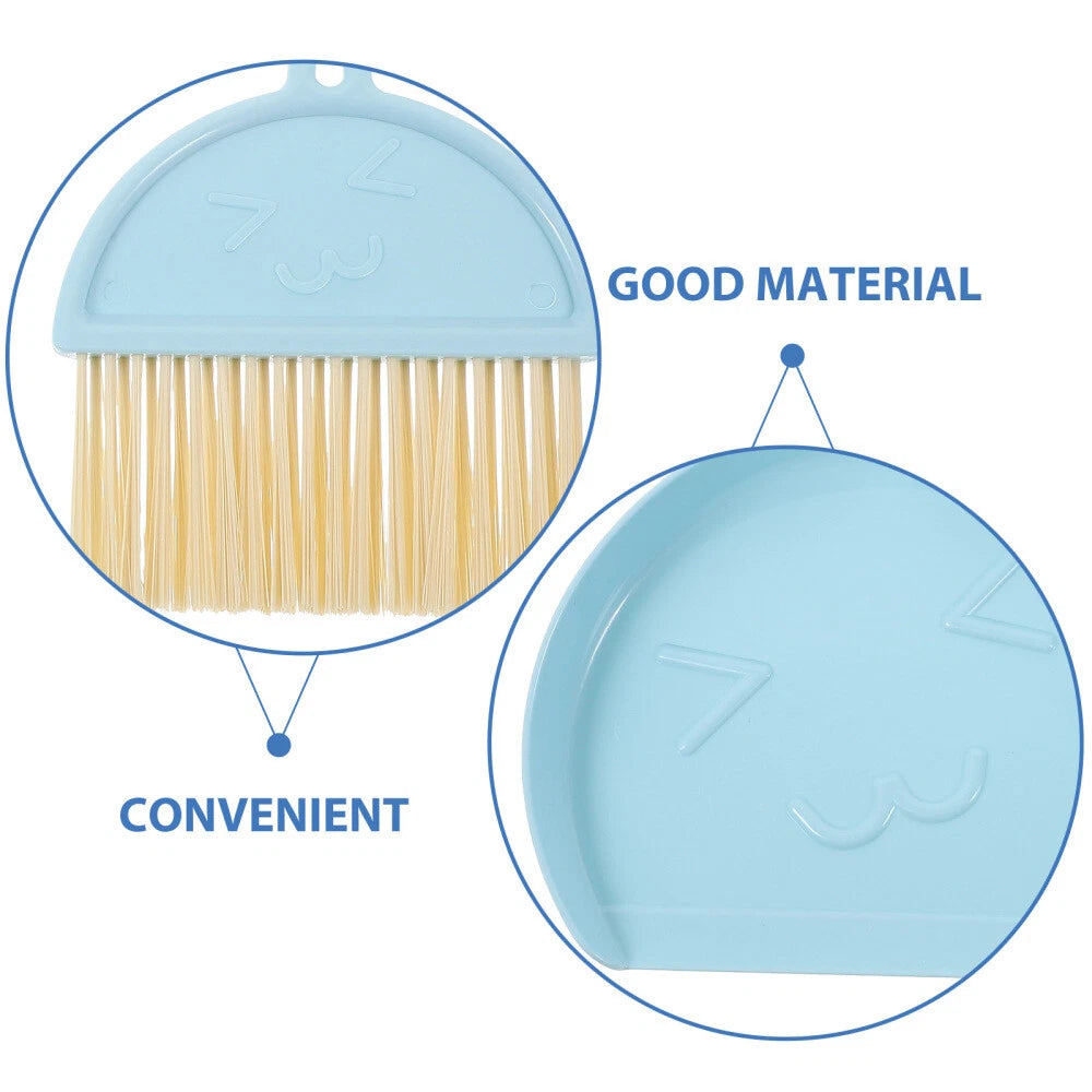3 Sets Mini Dustpan and Brush Set, Small Broom and Dustpan,-