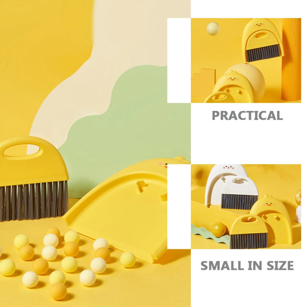 2 Sets Dustpan and Brush Set, Small Mini Scrubber, Dustpan,-