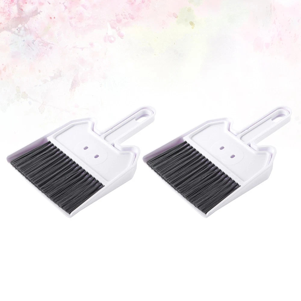 2 Sets Keyboard Cleaning Brush Child Broom With Scoop Home Desktop Mini-