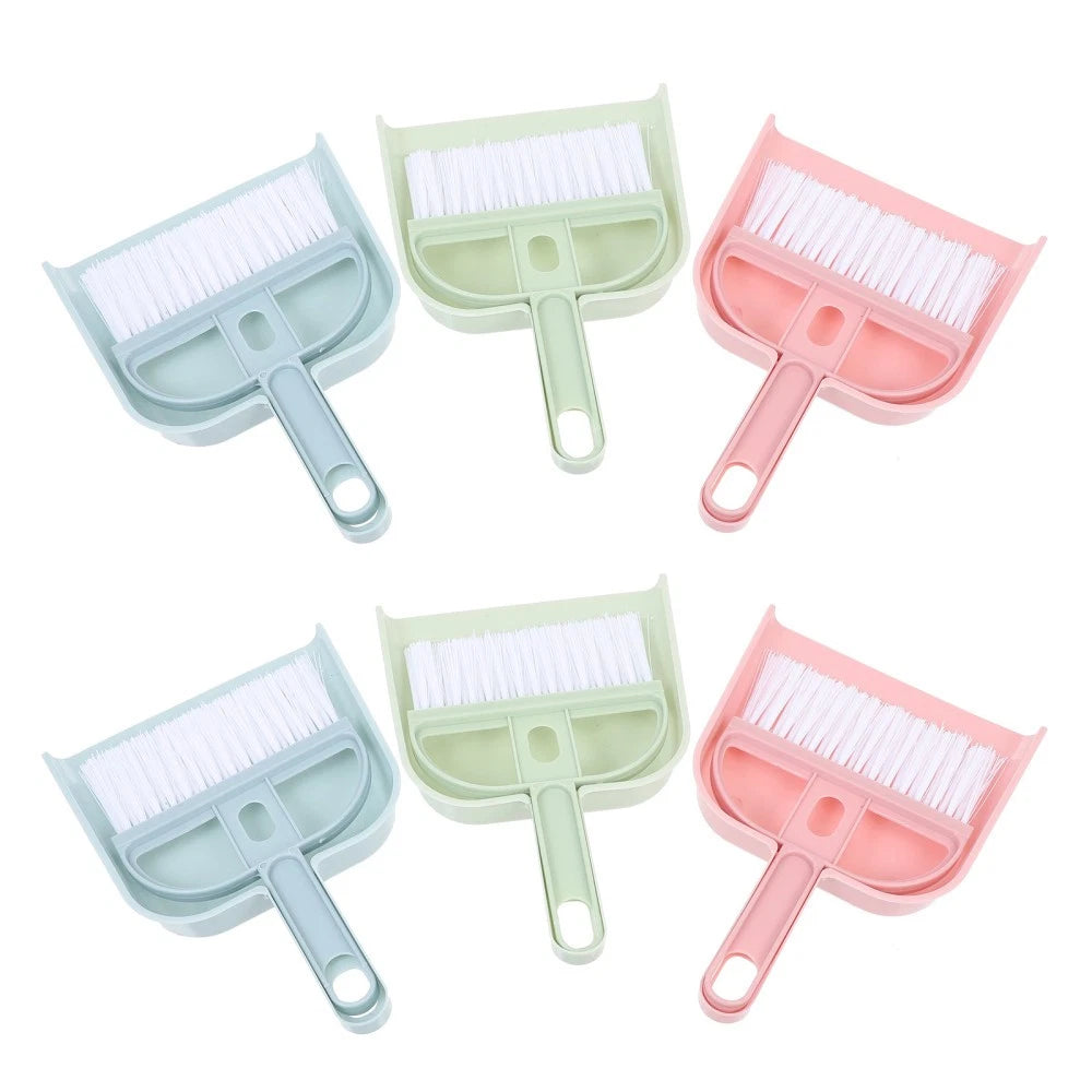 6 Sets Cleaning Artifact Set Small Broom With Dustpan And-