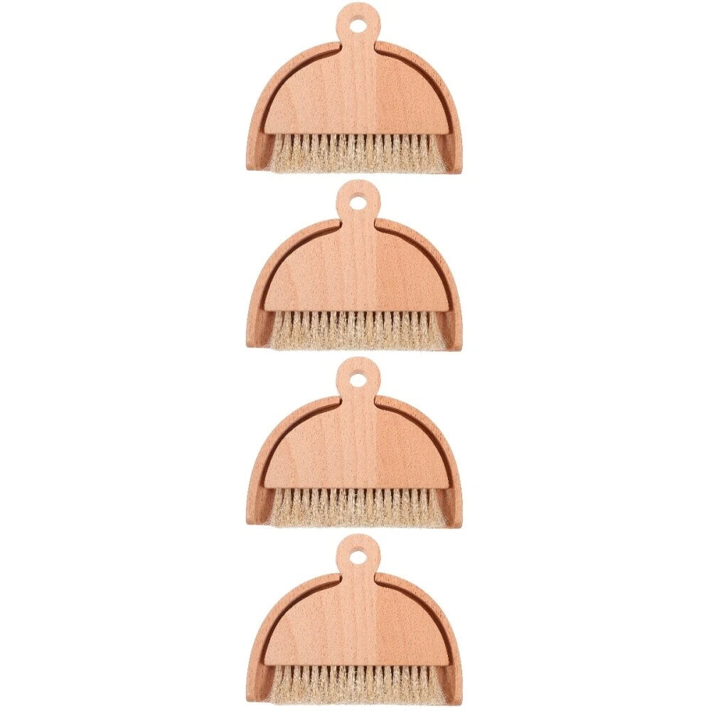 4 Sets Small Broom and Dustpan Cleaning Kit. cartoon sweeper with-